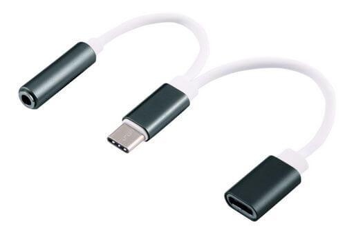 2 In 1 USB Type-C To 3.5mm Audio Adaptor Cable